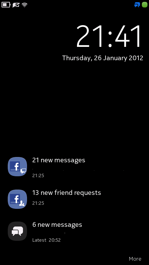 Unlock screen notifications