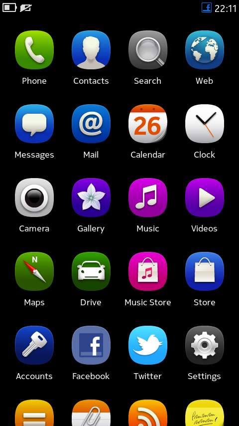 Launcher with facebook notification icon