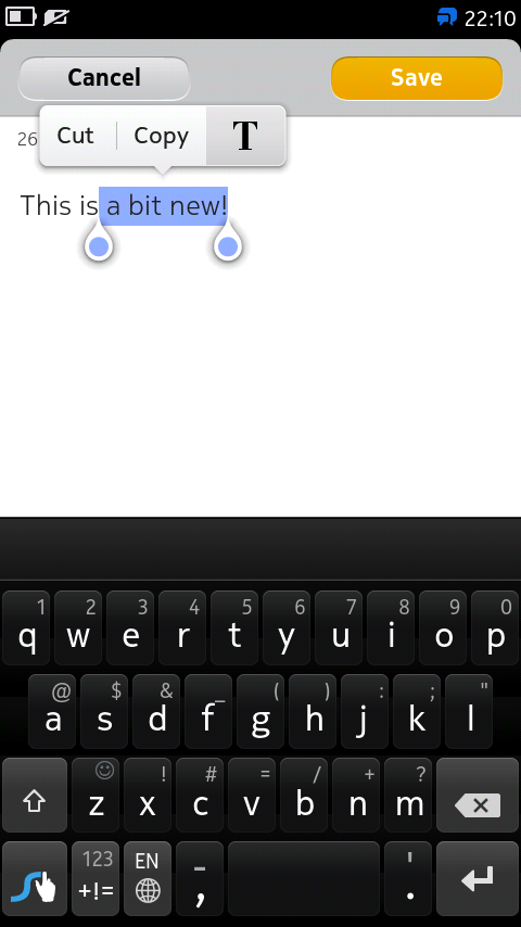 Copy and paste in Notes