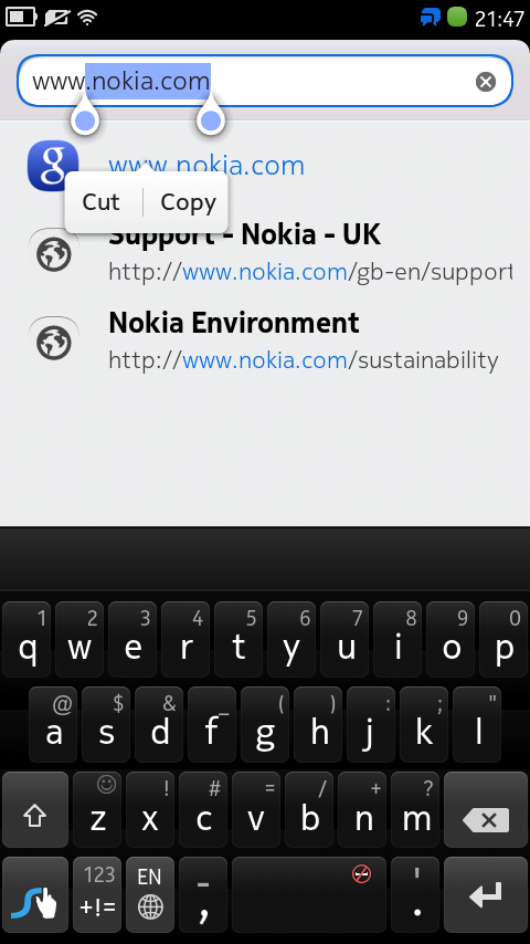 Editing URL bar in web
