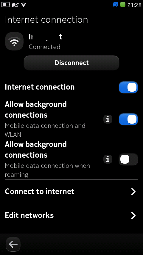 Roaming settings