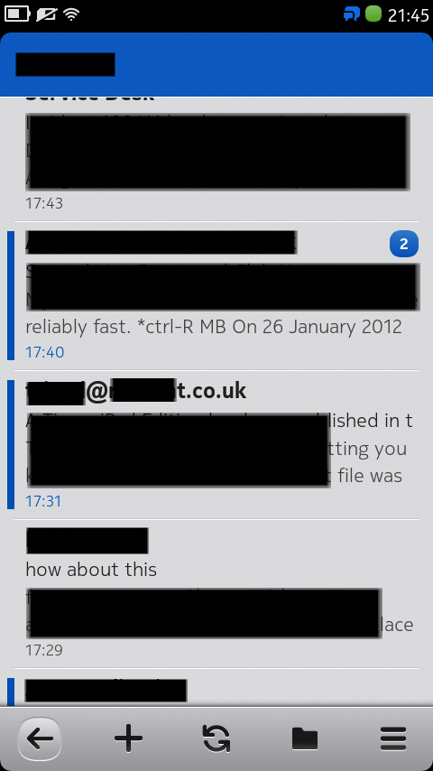 Thread item in inbox