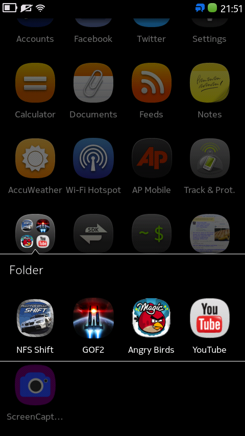 Folders on launcher