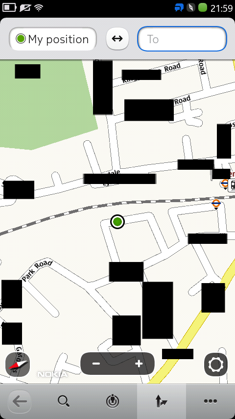 Map supports compass
